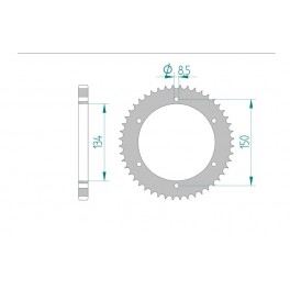 COURONNE ACIER AFAM PAS 428 COURONNE ACIER AFAM PAS 428