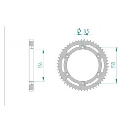 COURONNE ACIER AFAM PAS 428 COURONNE ACIER AFAM PAS 428