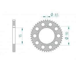 COURONNE ACIER AFAM PAS 428 COURONNE ACIER AFAM PAS 428
