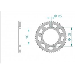COURONNE ACIER AFAM PAS 428 COURONNE ACIER AFAM PAS 428