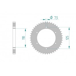 COURONNE ACIER AFAM PAS 428