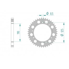 COURONNE ACIER AFAM PAS 428 COURONNE ACIER AFAM PAS 428