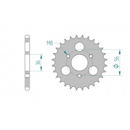 COURONNE ACIER AFAM PAS 428 COURONNE ACIER AFAM PAS 428