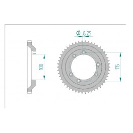COURONNE ACIER AFAM PAS 428 COURONNE ACIER AFAM PAS 428