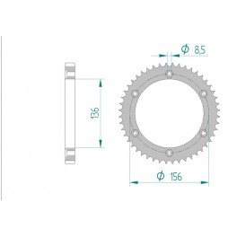 COURONNE ACIER AFAM PAS 428 COURONNE ACIER AFAM PAS 428