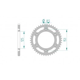 COURONNE ACIER AFAM PAS 520 COURONNE ACIER AFAM PAS 520
