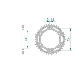COURONNE ACIER AFAM PAS 520 COURONNE ACIER AFAM PAS 520