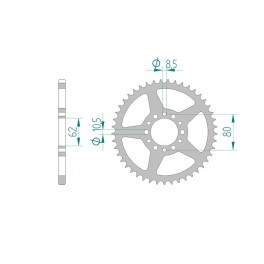 COURONNE ACIER AFAM PAS 520 COURONNE ACIER AFAM PAS 520