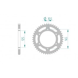 COURONNE ACIER AFAM PAS 520 COURONNE ACIER AFAM PAS 520