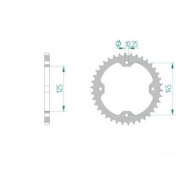 COURONNE ACIER AFAM PAS 520 COURONNE ACIER AFAM PAS 520