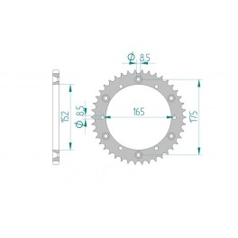 COURONNE ACIER AFAM PAS 520 COURONNE ACIER AFAM PAS 520