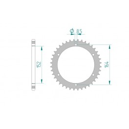 COURONNE ACIER AFAM PAS 520 COURONNE ACIER AFAM PAS 520