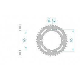 COURONNE ACIER AFAM PAS 520 COURONNE ACIER AFAM PAS 520