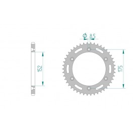 COURONNE ACIER AFAM PAS 520 COURONNE ACIER AFAM PAS 520
