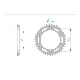 COURONNE ACIER AFAM PAS 520 COURONNE ACIER AFAM PAS 520