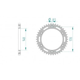COURONNE ACIER AFAM PAS 520 COURONNE ACIER AFAM PAS 520