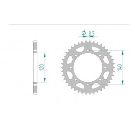 COURONNE ACIER AFAM PAS 520 COURONNE ACIER AFAM PAS 520