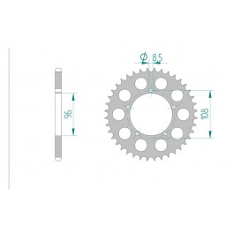 COURONNE ACIER AFAM PAS 520 COURONNE ACIER AFAM PAS 520