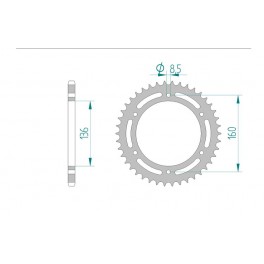 COURONNE ACIER AFAM PAS 520 COURONNE ACIER AFAM PAS 520
