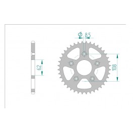 COURONNE ACIER AFAM PAS 520 COURONNE ACIER AFAM PAS 520