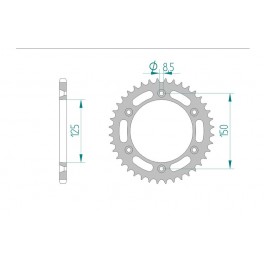 COURONNE ACIER AFAM PAS 520 COURONNE ACIER AFAM PAS 520