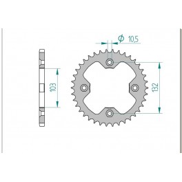 COURONNE ACIER AFAM PAS 520 COURONNE ACIER AFAM PAS 520
