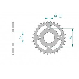 COURONNE ACIER AFAM PAS 520 COURONNE ACIER AFAM PAS 520