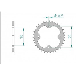 COURONNE ACIER AFAM PAS 520