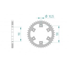 COURONNE ACIER AFAM PAS 520 COURONNE ACIER AFAM PAS 520