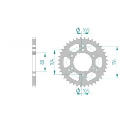 COURONNE ACIER AFAM PAS 520 COURONNE ACIER AFAM PAS 520