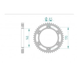 COURONNE ACIER AFAM PAS 525 COURONNE ACIER AFAM PAS 525