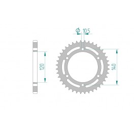 COURONNE ACIER AFAM PAS 525