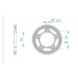 COURONNE ACIER AFAM PAS 525 COURONNE ACIER AFAM PAS 525