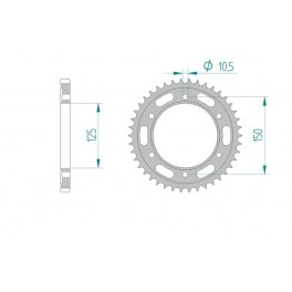 COURONNE ACIER AFAM PAS 525 COURONNE ACIER AFAM PAS 525