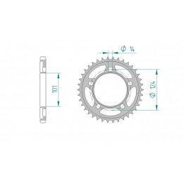 COURONNE ACIER AFAM PAS 525 COURONNE ACIER AFAM PAS 525