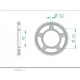 COURONNE ACIER AFAM PAS 525