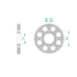 COURONNE ACIER AFAM PAS 530