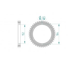 COURONNE ACIER AFAM PAS 530 COURONNE ACIER AFAM PAS 530