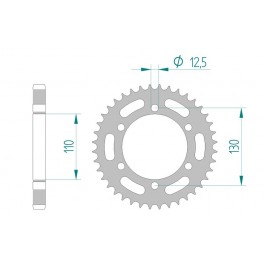 COURONNE ACIER AFAM PAS 530 COURONNE ACIER AFAM PAS 530