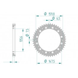 COURONNE ALU AFAM PAS 428 COURONNE ALU AFAM PAS 428