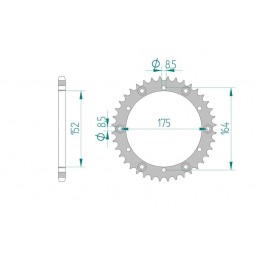 COURONNE ALU AFAM PAS 520 COURONNE ALU AFAM PAS 520