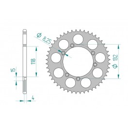 COURONNE ALU AFAM PAS 520 COURONNE ALU AFAM PAS 520