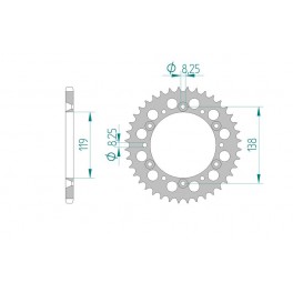 COURONNE ALU AFAM PAS 520 COURONNE ALU AFAM PAS 520