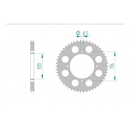 COURONNE ALU ANTIBOUE AFAM PAS 420
