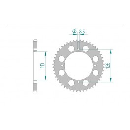 COURONNE ALU ANTIBOUE AFAM PAS 420 COURONNE ALU ANTIBOUE AFAM PAS 420