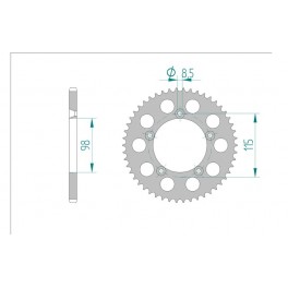 COURONNE ALU ANTIBOUE AFAM PAS 420 COURONNE ALU ANTIBOUE AFAM PAS 420