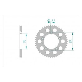 COURONNE ALU ANTIBOUE AFAM PAS 420