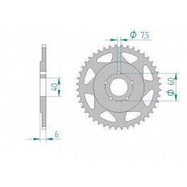 COURONNE ALU ANTIBOUE AFAM PAS 420