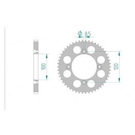COURONNE ALU ANTIBOUE AFAM PAS 428 COURONNE ALU ANTIBOUE AFAM PAS 428