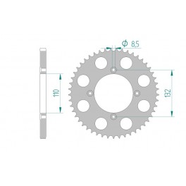 COURONNE ALU ANTIBOUE AFAM PAS 428